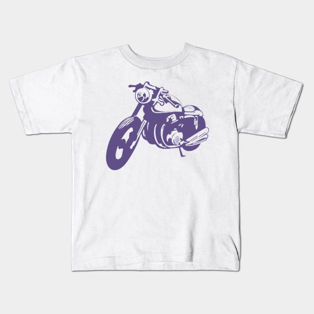Cool Motorcycle Artwork Kids T-Shirt by kriitiika